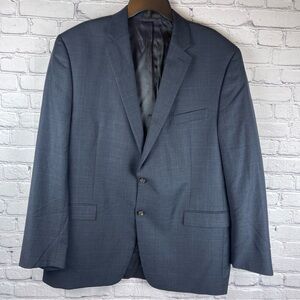 Lauren Ralph Lauren Blazer Sport Coat 44R Navy Blue 100% Wool‎ 2 Button